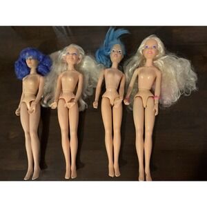 Vtg 1985 Hasbro Jem and the Holograms Dolls Lot - Misfits Aja, Jem, Stormer Doll